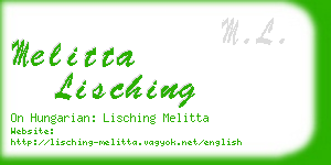 melitta lisching business card